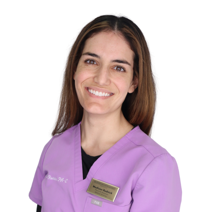 this image depicts the headshot of Madison Rudnick, who serves as a Physician Assistant at the Student Health Center