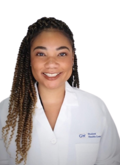 this image depicts the headshot of Nicole Davy, who serves as the Senior Patient Specialist at the Student Health Center